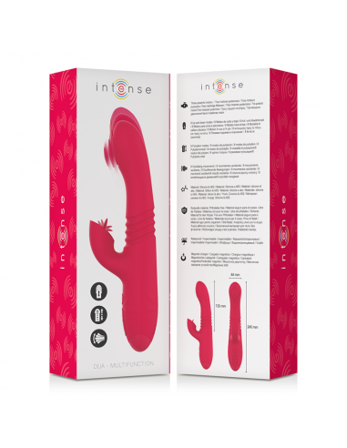 INTENSE DUA VIBRADOR MULTIFUNCIoN RECARGABLE UP DOWN CON LENGUA ROJO