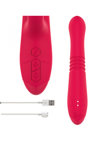 INTENSE DUA VIBRADOR MULTIFUNCIoN RECARGABLE UP DOWN CON LENGUA ROJO