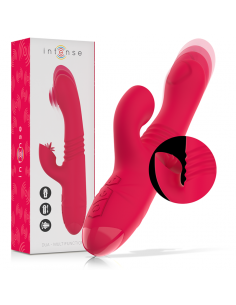 INTENSE DUA VIBRADOR MULTIFUNCIoN RECARGABLE UP DOWN CON LENGUA ROJO