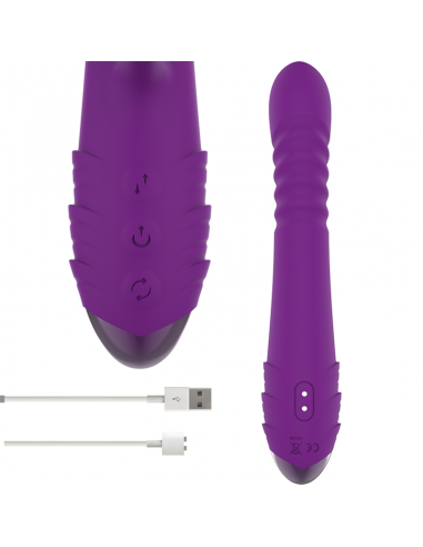 INTENSE IGGY VIBRADOR MULTIFUNCIoN RECARGABLE UP DOWN CON ESTIMULADOR DE CLITORIS MORADO