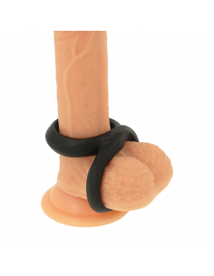 POWERING SUPER FLEXIBLE Y RESISTENTE ANILLO PENE Y TESTICULOS PR12 NEGRO