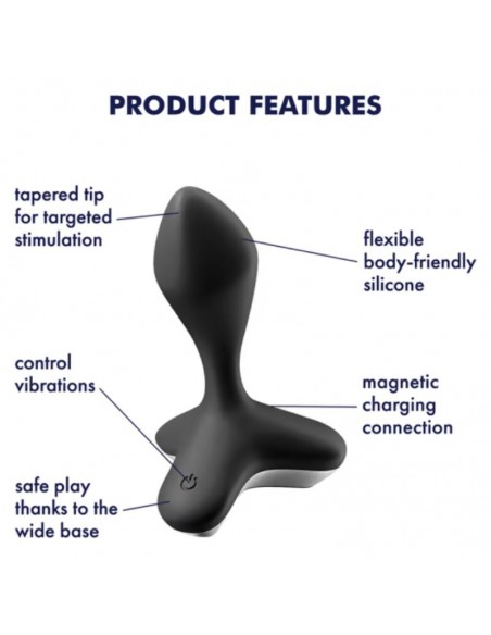SATISFYER GAME CHANGER PLUG VIBRADOR NEGRO