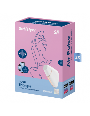 SATISFYER LOVE TRIANGLE ESTIMULADOR Y VIBRADOR BLANCO