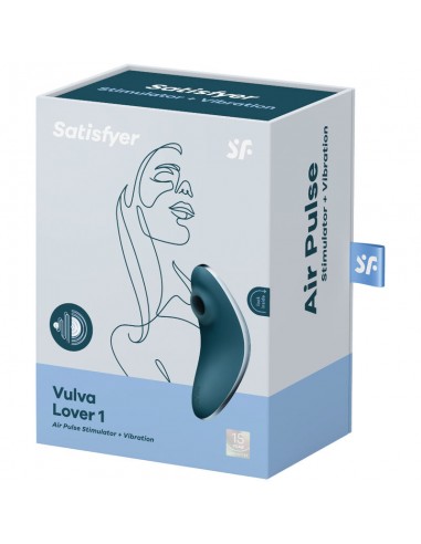 SATISFYER VULVA LOVER 1 ESTIMULADOR Y VIBRADOR AZUL