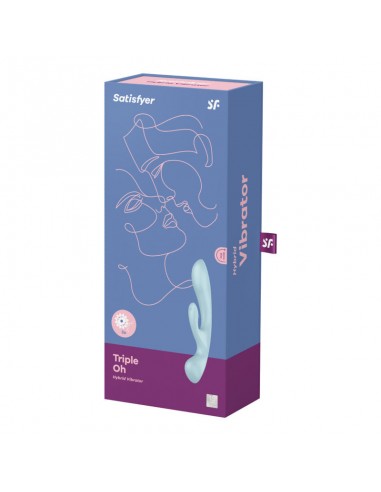 SATISFYER TRIPLE OH VIBRADOR HiBRIDO AZUL