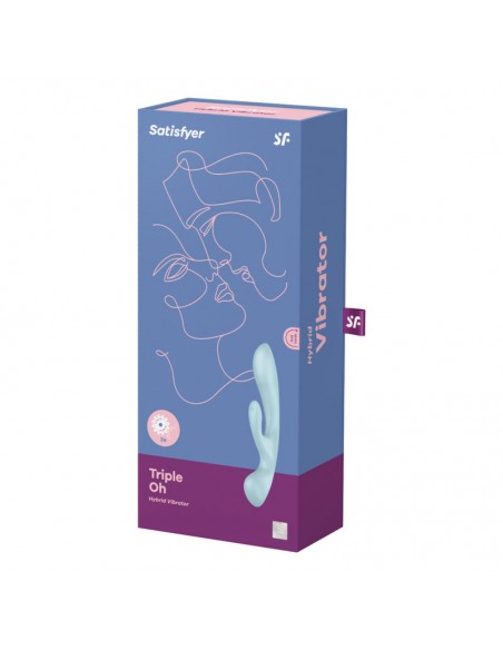 SATISFYER TRIPLE OH VIBRADOR HiBRIDO AZUL