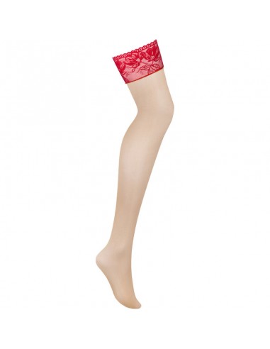 OBSESSIVE LACELOVE MEDIAS DE ENCAJE ROJO XS S