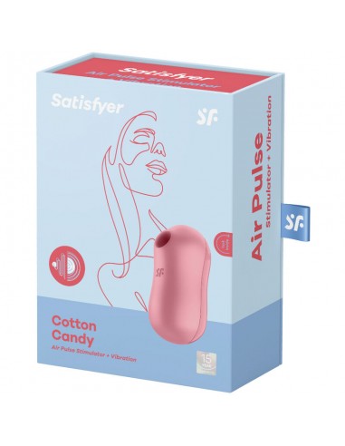 SATISFYER COTTON CANDY ESTIMULADOR Y VIBRADOR ROSA