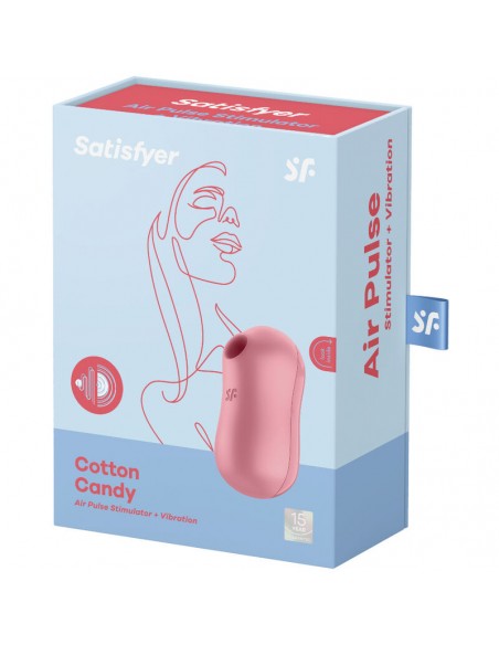 SATISFYER COTTON CANDY ESTIMULADOR Y VIBRADOR ROSA