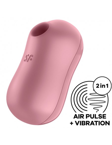 SATISFYER COTTON CANDY ESTIMULADOR Y VIBRADOR ROSA