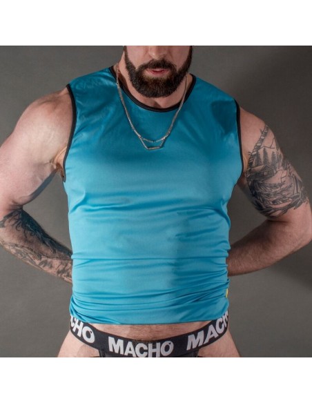 MACHO CAMISETA AZUL L XL