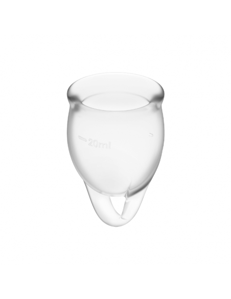 SATISFYER FEEL CONFIDENT KIT COPA MENSTRUAL TRANSPARENTE 1520ML