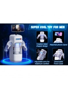 GAME CUP MASTURBADOR MASCULINO CON VIBRACIoN Y FUNCIoN CALOR CON SOPORTE PARA MoVILES NEGRO 2