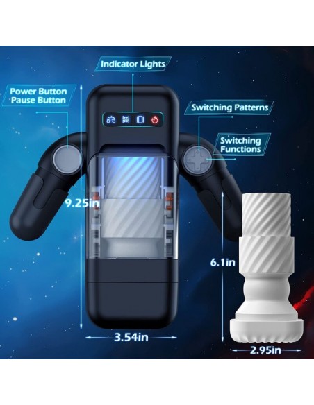 GAME CUP MASTURBADOR MASCULINO CON VIBRACIoN Y FUNCIoN CALOR CON SOPORTE PARA MoVILES NEGRO GAME CUP MASTURBADOR MASCULINO CON VIBRACIoN Y FUNCIoN CALOR CON SOPORTE PARA MoVILES NEGRO