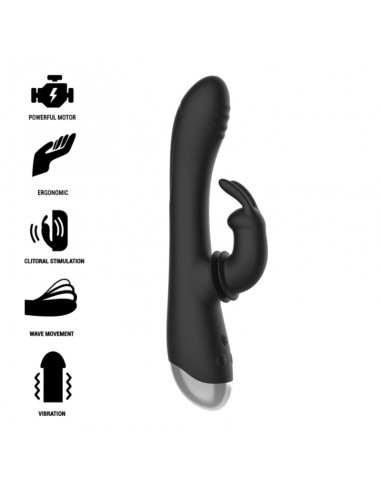 BLACKSILVER DJ ADAM ESTIMULADOR RABBIT SILICONA RECARGABLE NEGRO