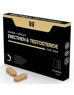 BLACKBULL BY SPARTAN ERECTMEN TESTOSTERIDE POTENCIA Y TESTOSTERONA PARA HOMBRE 10 CaPSULAS