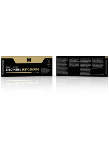 BLACKBULL BY SPARTAN ERECTMEN TESTOSTERIDE POTENCIA Y TESTOSTERONA PARA HOMBRE 4 CaPSULAS