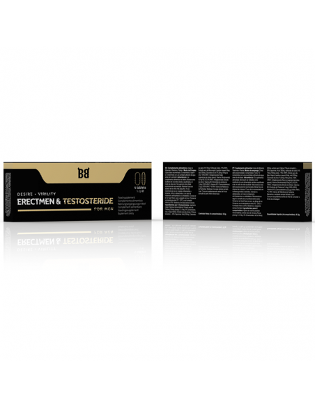BLACKBULL BY SPARTAN ERECTMEN TESTOSTERIDE POTENCIA Y TESTOSTERONA PARA HOMBRE 4 CaPSULAS