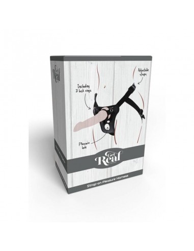 GET REAL STRAP ON PLEASURE HARNES NEGRO