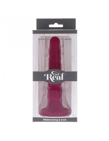 GET REAL RIBBED DONG 12 CM ROJO