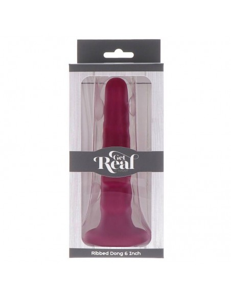 GET REAL RIBBED DONG 12 CM ROJO