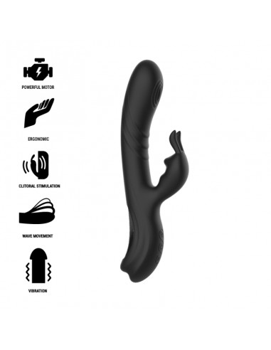BLACKSILVER JAMIE ESTIMULADOR RABBIT SILICONA RECARGABLE NEGRO