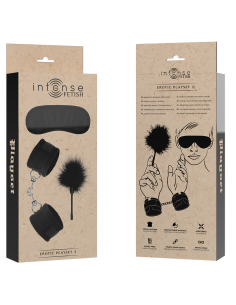 INTENSE FETISH SET ERoTICO 2 CON ESPOSAS ANTIFAZ Y PLUMERO 2