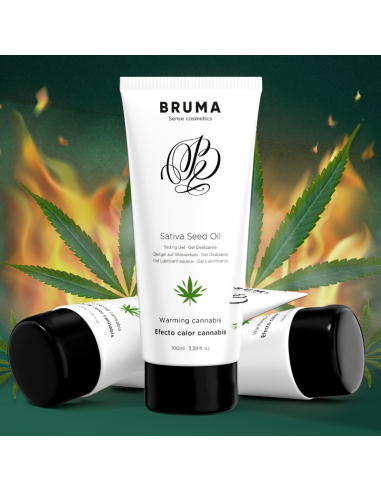 BRUMA GEL DESLIZANTE CON ACEITE DE SEMILLA EFECTO CALOR SABOR CANNABIS 100 ML