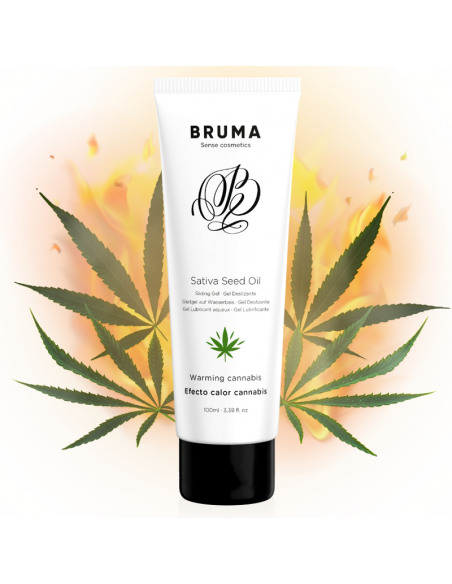 BRUMA GEL DESLIZANTE CON ACEITE DE SEMILLA EFECTO CALOR SABOR CANNABIS 100 ML