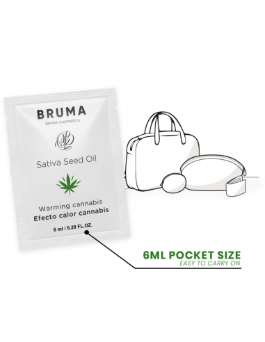 BRUMA GEL DESLIZANTE CON ACEITE DE SEMILLA EFECTO CALOR SABOR CANNABIS 6 ML