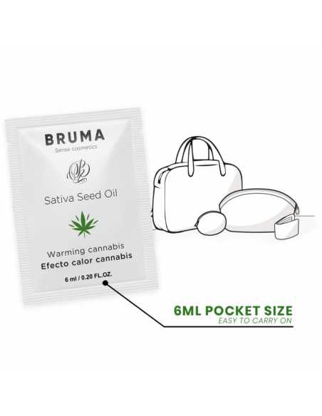 BRUMA GEL DESLIZANTE CON ACEITE DE SEMILLA EFECTO CALOR SABOR CANNABIS 6 ML