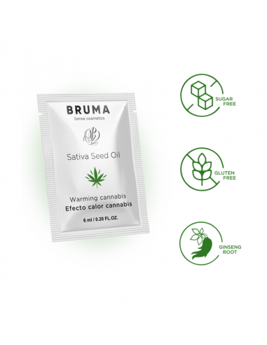 BRUMA GEL DESLIZANTE CON ACEITE DE SEMILLA EFECTO CALOR SABOR CANNABIS 6 ML