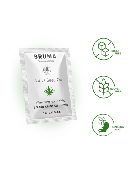BRUMA GEL DESLIZANTE CON ACEITE DE SEMILLA EFECTO CALOR SABOR CANNABIS 6 ML