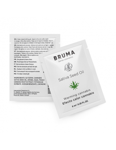 BRUMA GEL DESLIZANTE CON ACEITE DE SEMILLA EFECTO CALOR SABOR CANNABIS 6 ML