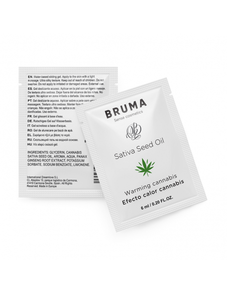 BRUMA GEL DESLIZANTE CON ACEITE DE SEMILLA EFECTO CALOR SABOR CANNABIS 6 ML BRUMA GEL DESLIZANTE CON ACEITE DE SEMILLA EFECTO CALOR SABOR CANNABIS 6 ML