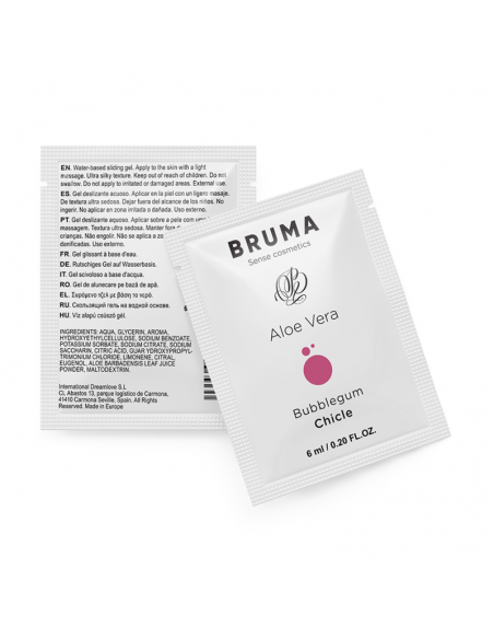 BRUMA GEL DESLIZANTE CON ALOE VERA SABOR A CHICLE 6 ML