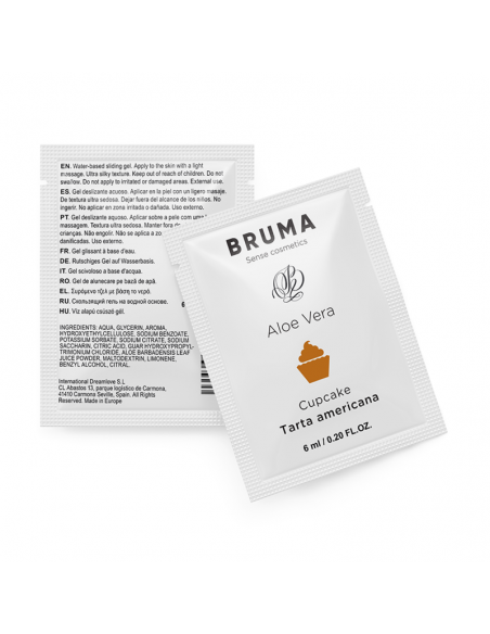 BRUMA GEL DESLIZANTE CON ALOE VERA SABOR A TARTA AMERICANA 6 ML