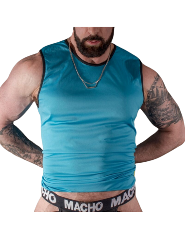 MACHO CAMISETA AZUL S M