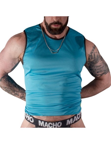 MACHO CAMISETA AZUL S M