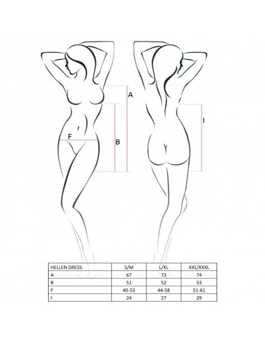 PASSION WOMAN HELLEN VESTIDO Y TANGA TALLA L XL