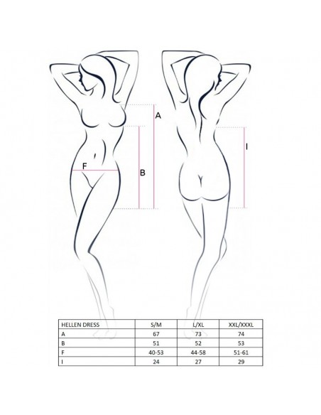 PASSION WOMAN HELLEN VESTIDO Y TANGA TALLA L XL