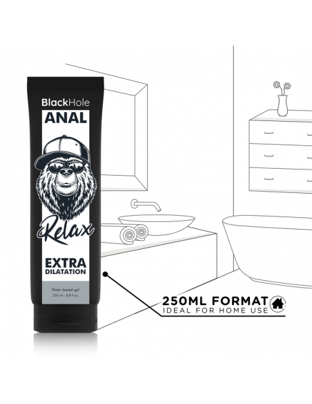 BLACK HOLE GEL BASE AGUA DILATACION ANAL 250 ML