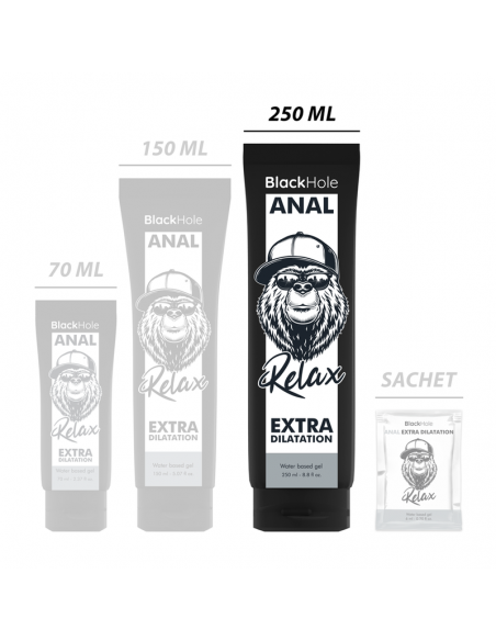 BLACK HOLE GEL BASE AGUA DILATACION ANAL 250 ML
