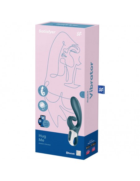 SATISFYER HUG ME VIBRADOR RABBIT APP AZUL SATISFYER HUG ME VIBRADOR RABBIT APP AZUL