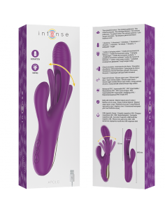 INTENSE APOLO VIBRADOR MULTIFUNCIoN RECARGABLE 7 VIBRACIONES CON LENGUA OSCILANTE MORADO 2