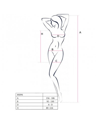 PASSION BS096 BODYSTOCKING NEGRO TALLA UNICA