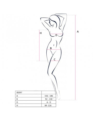 PASSION BS097 BODYSTOCKING NEGRO TALLA UNICA