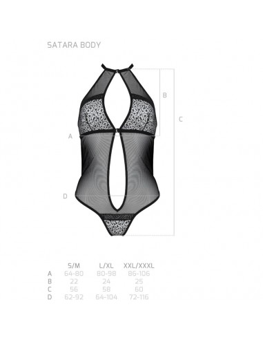 PASSION SATARA BODY EROTIC LINE NEGRO S M