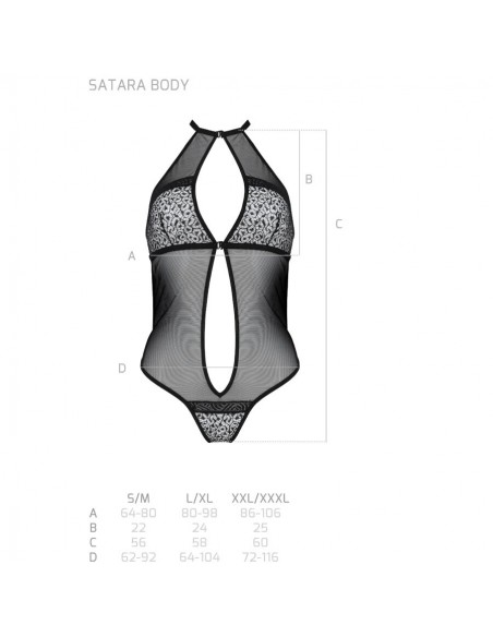 PASSION SATARA BODY EROTIC LINE NEGRO S M