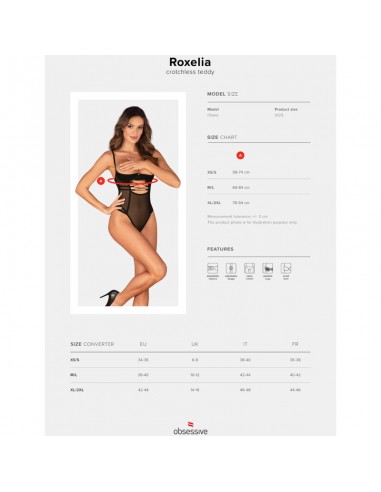 OBSESSIVE ROXELIA CROTCHLESS TEDDY XS S